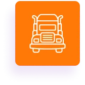 Truck icon on orange background